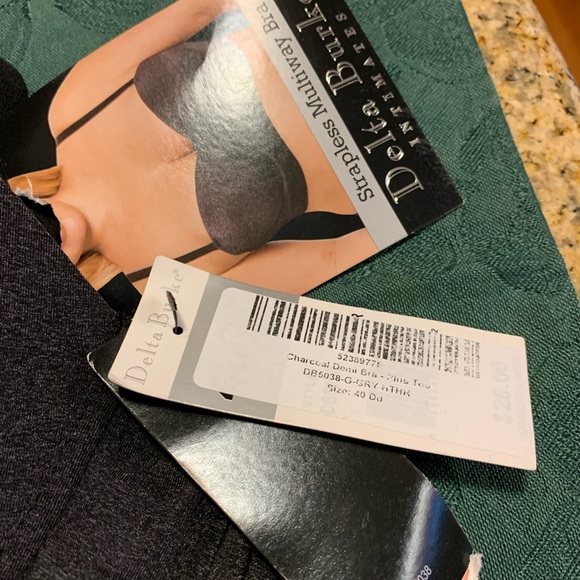 Strapless MultiWay Bra Delta Burke. Charcoal Demi Bra Plus Too Size 40DD. New - Picture 2 of 5